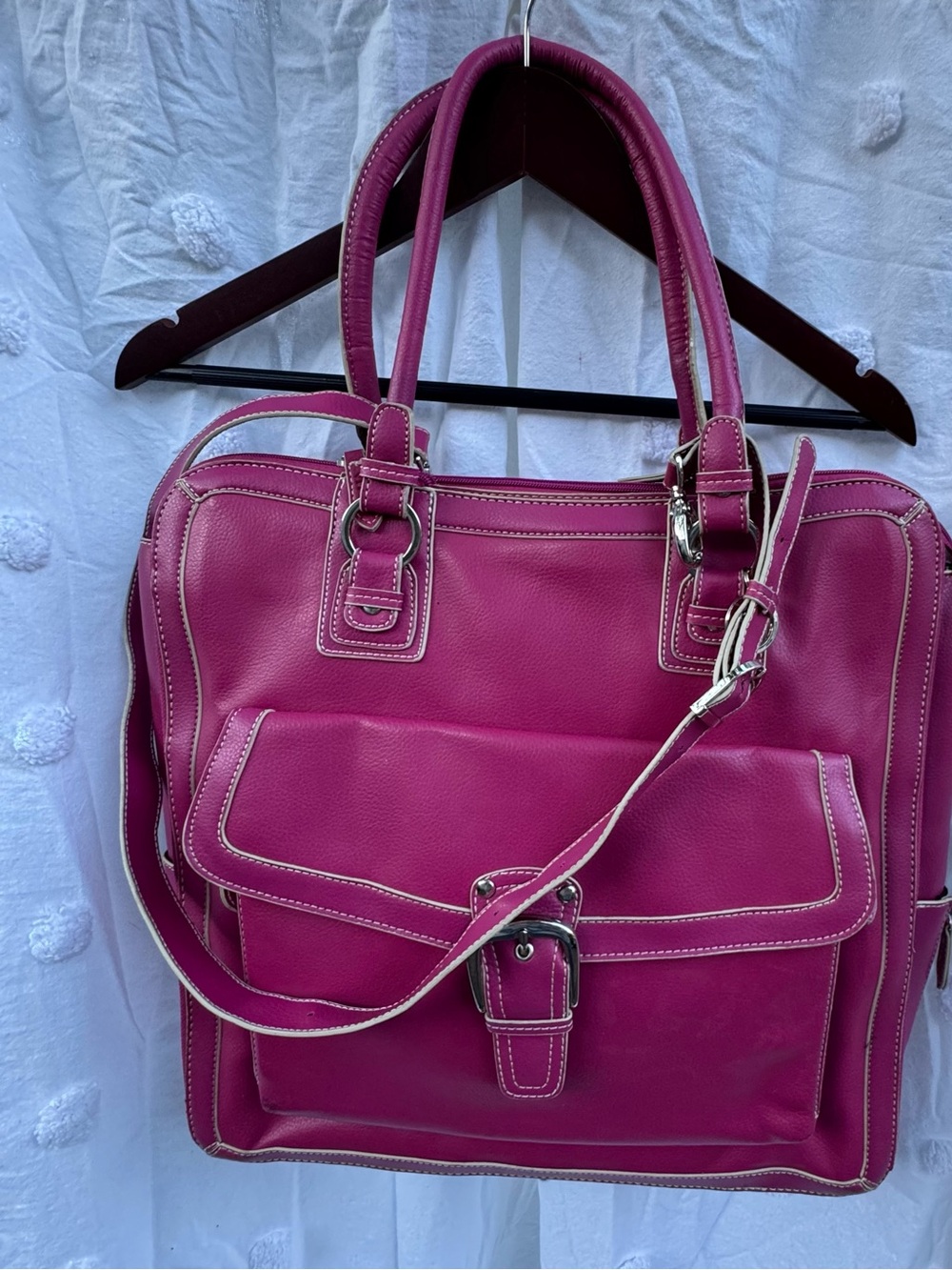 AMM All My Memories Scrapbook Craft Organizer Bag Raspberry Pink